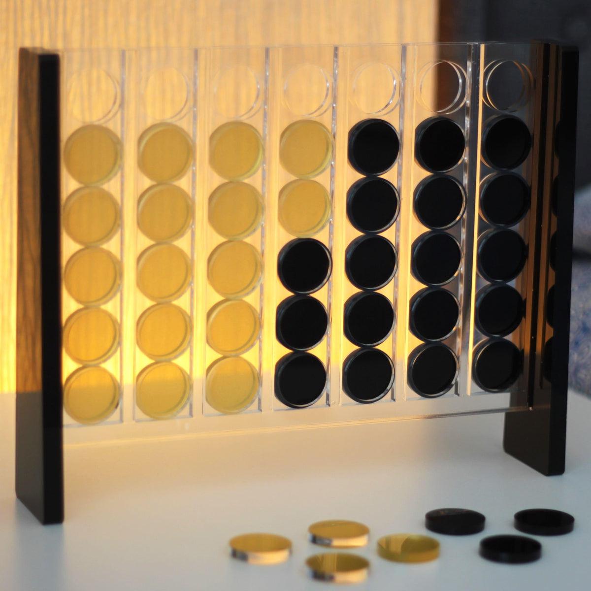 Acrylic Four in a Row Board Game - Marble Cultures
