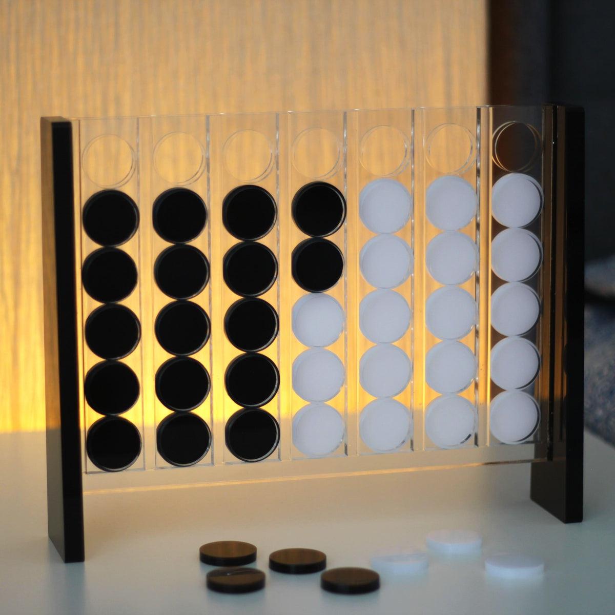 Acrylic Four in a Row Board Game - Marble Cultures