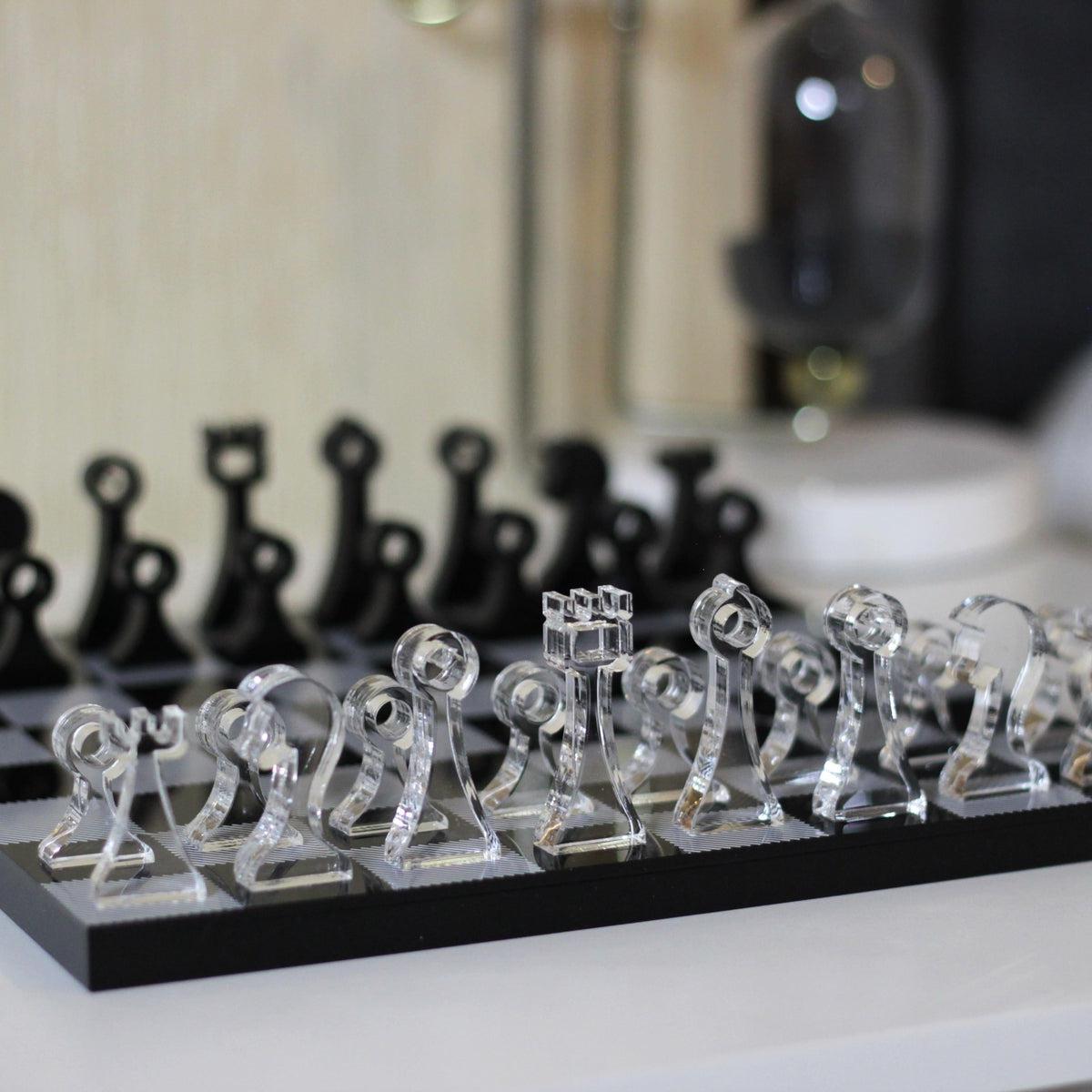 Acrylic Chess Set - Marble Cultures