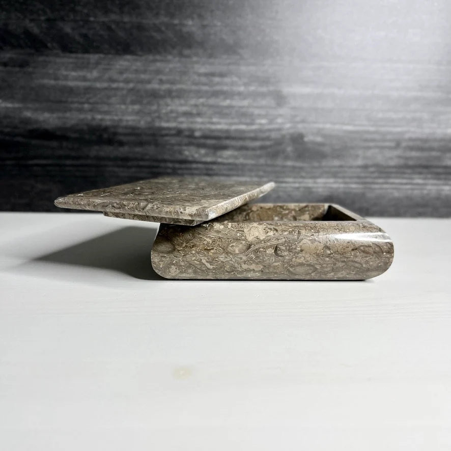 Brown Marble Jewelry Box