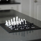 Leather Chess Set with Case - Black and White