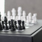 Leather Chess Set with Case - Black and White