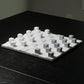 Stone Checkers Set - White Carrara