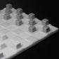 Stone Checkers Set - White Crystal