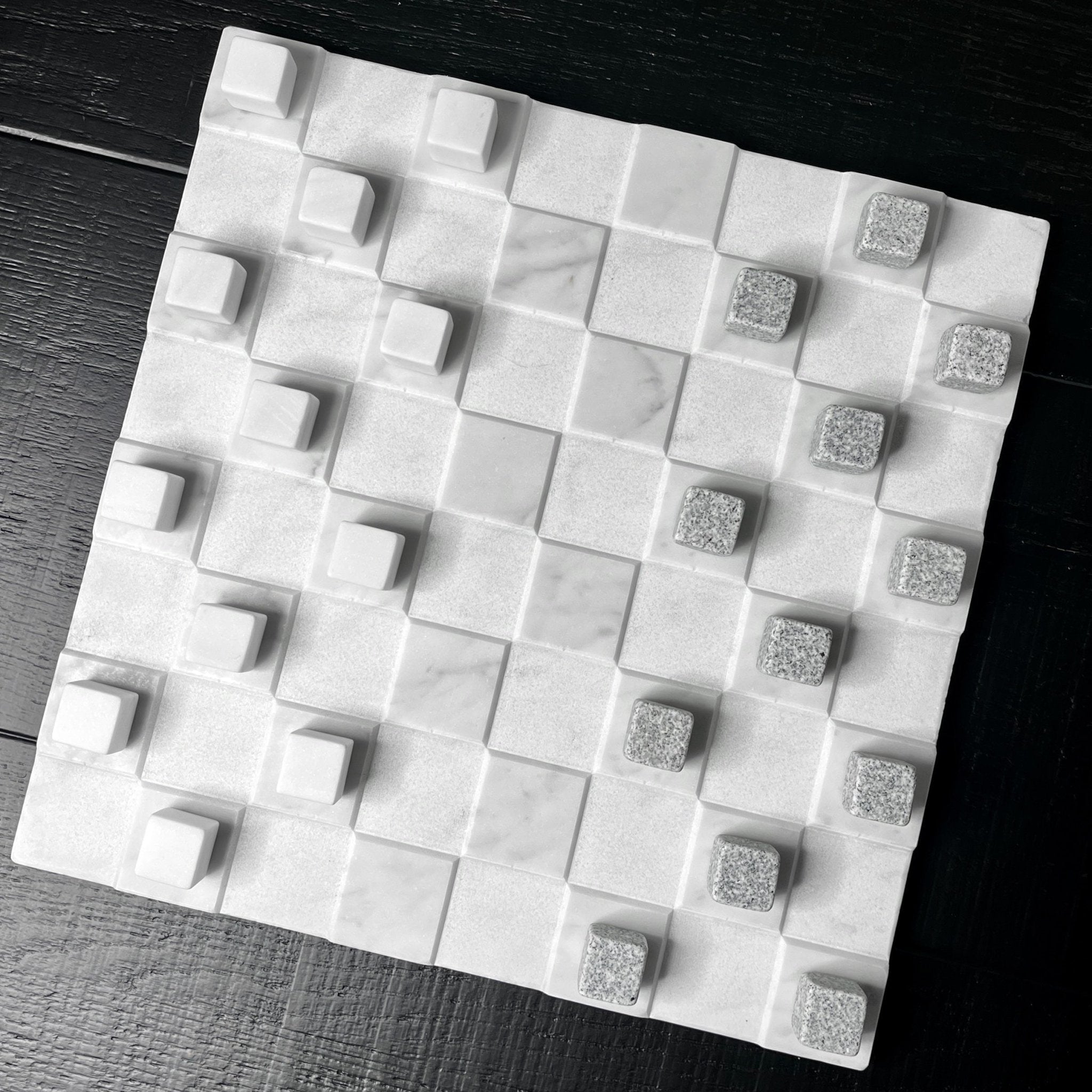Stone Checker Pattern Checkers Sets – Marble Cultures