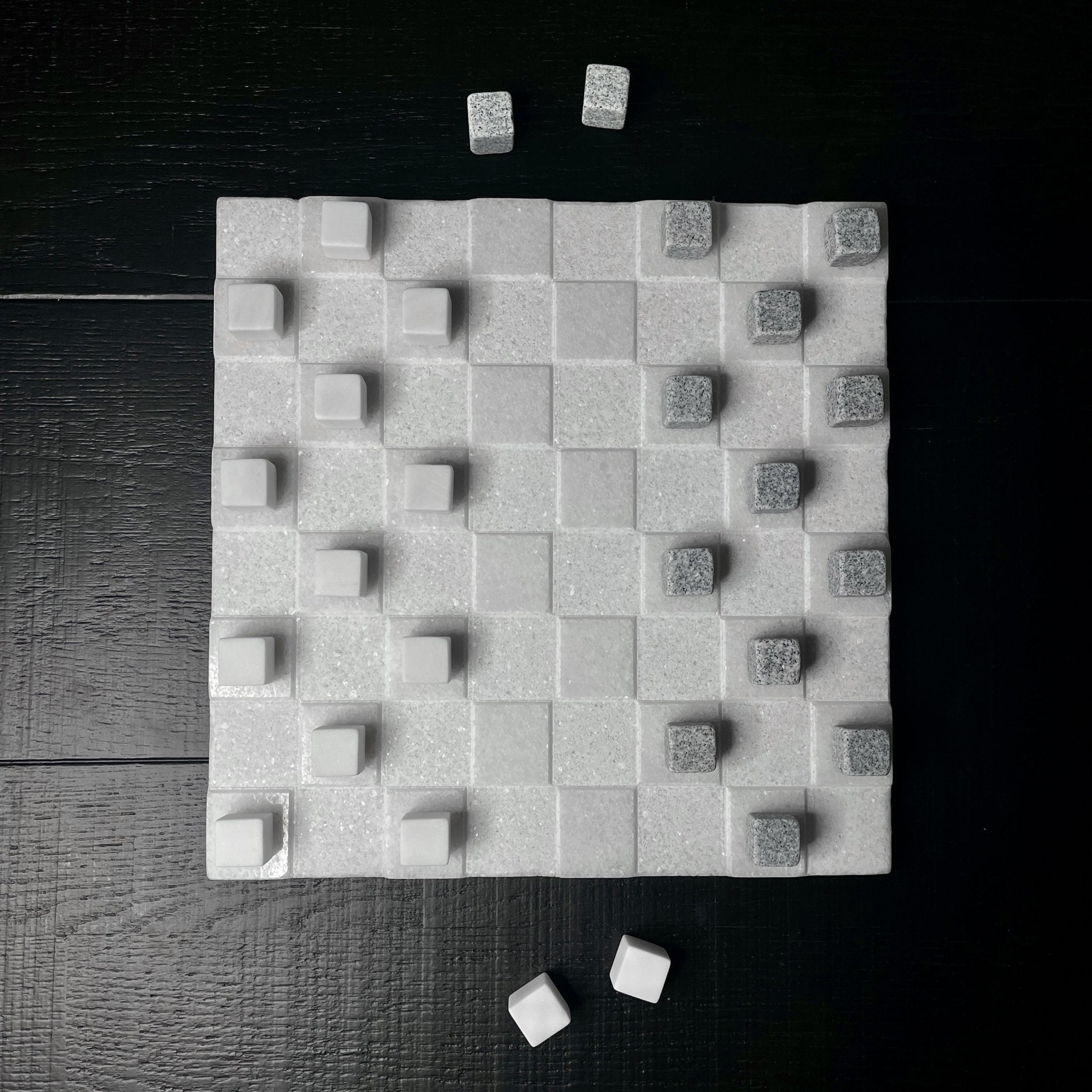 Stone Checker Pattern Checkers Sets – Marble Cultures