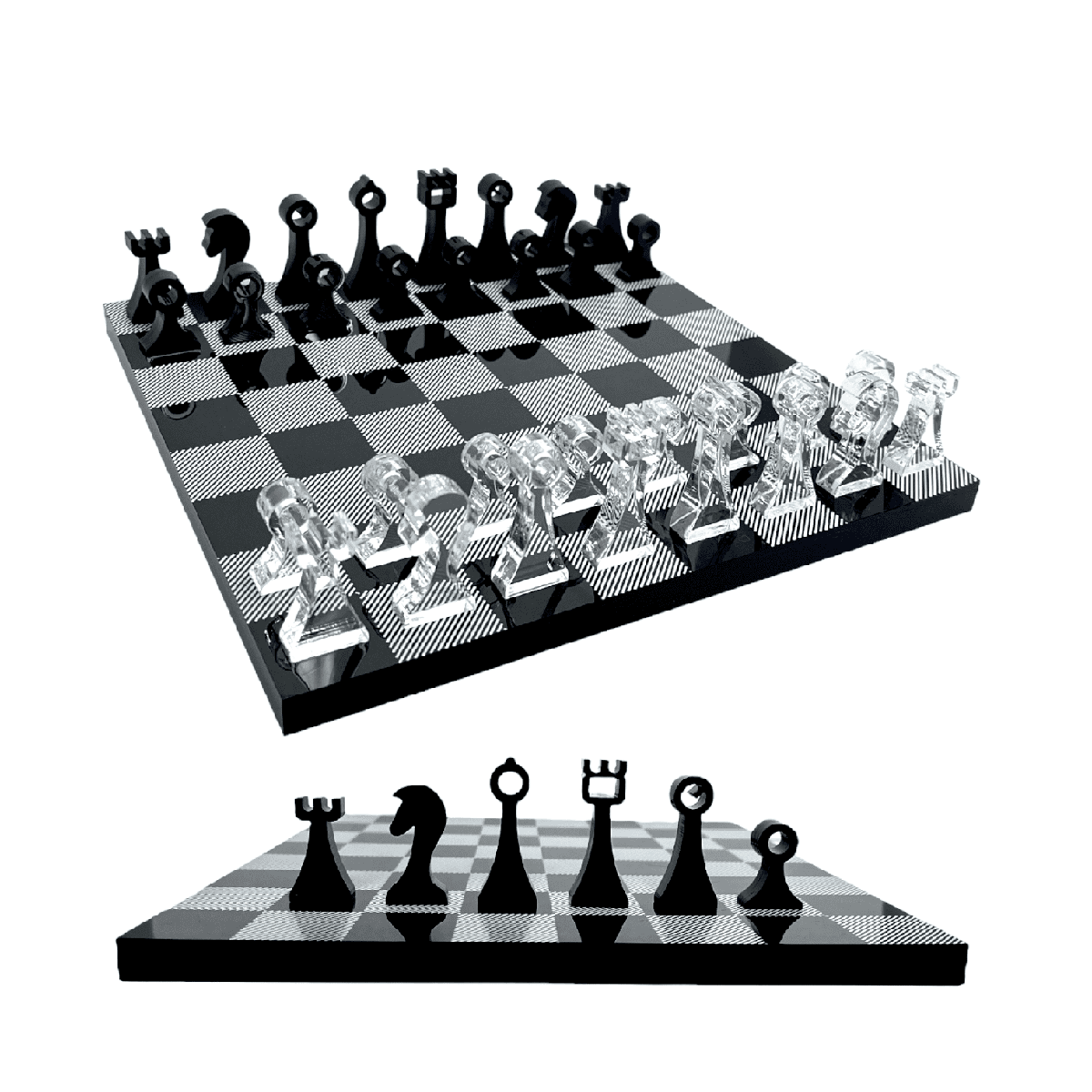 Acrylic Chess Set - Marble Cultures