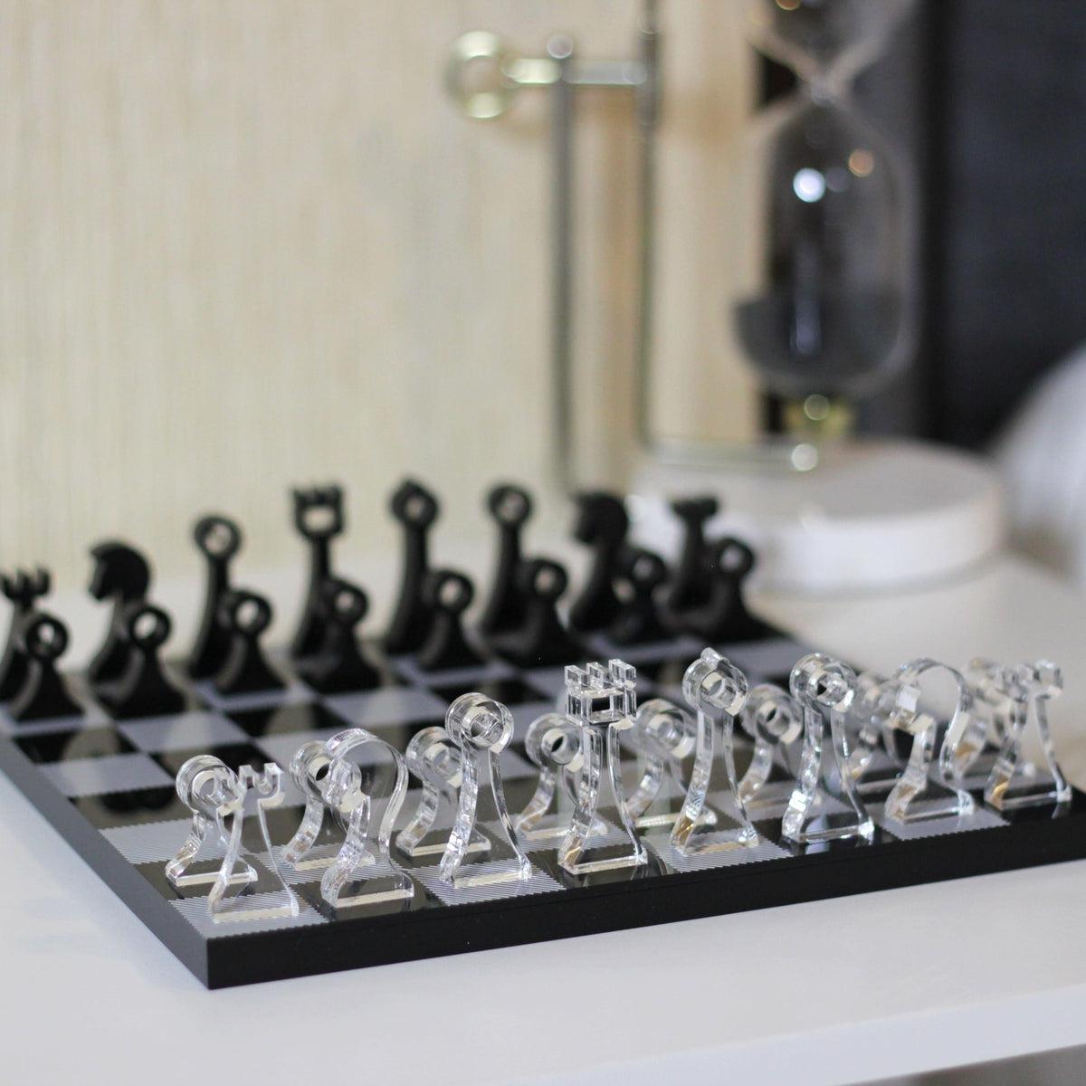 Acrylic Chess Set - Marble Cultures
