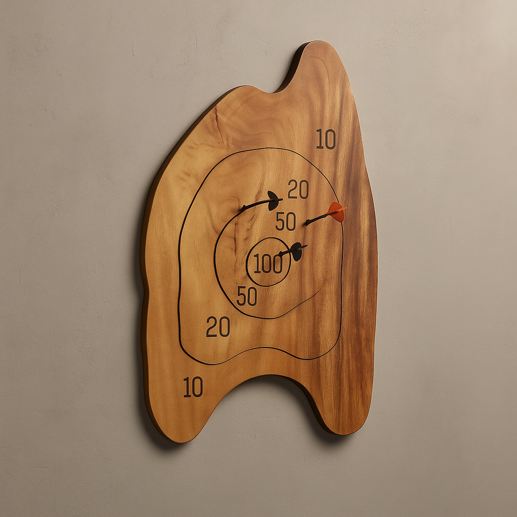 Vintage Wooden Dart Board