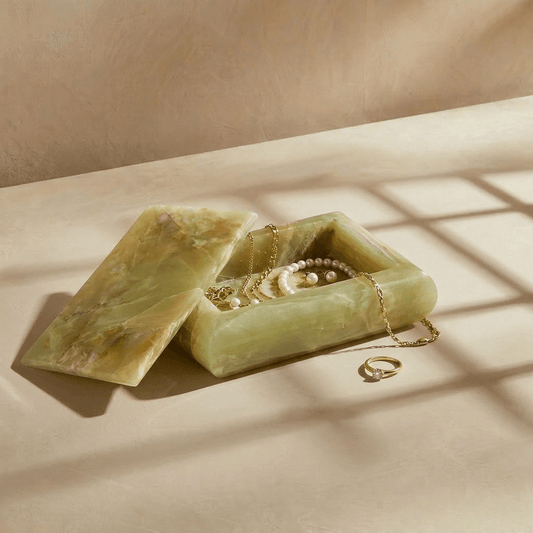 Green Onyx Jewelry Box - Marble Cultures
