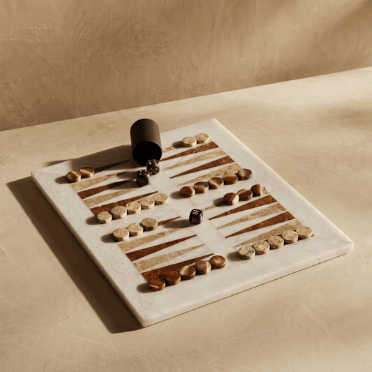 Luxury Marble Backgammon Set - Marble Cultures