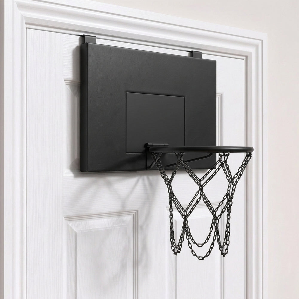 Mini Black Leather Basketball Hoop