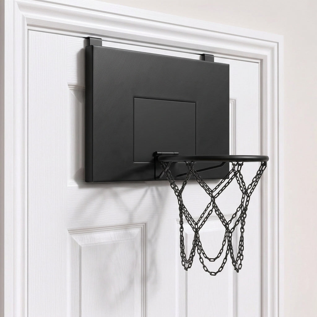 Mini Black Leather Basketball Hoop