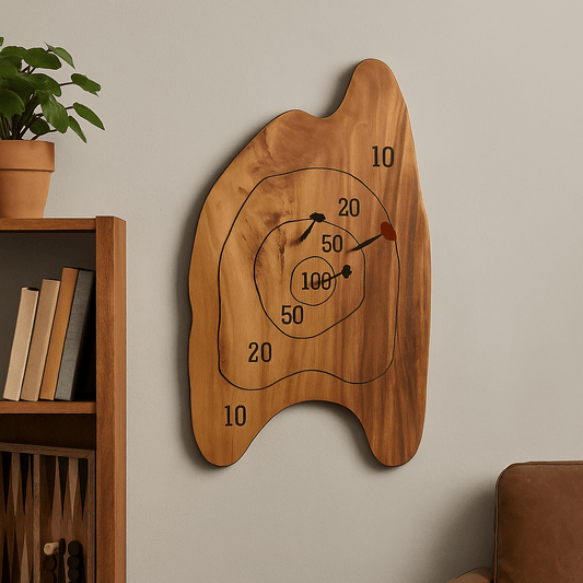 Vintage Wooden Dart Board - Marble Cultures