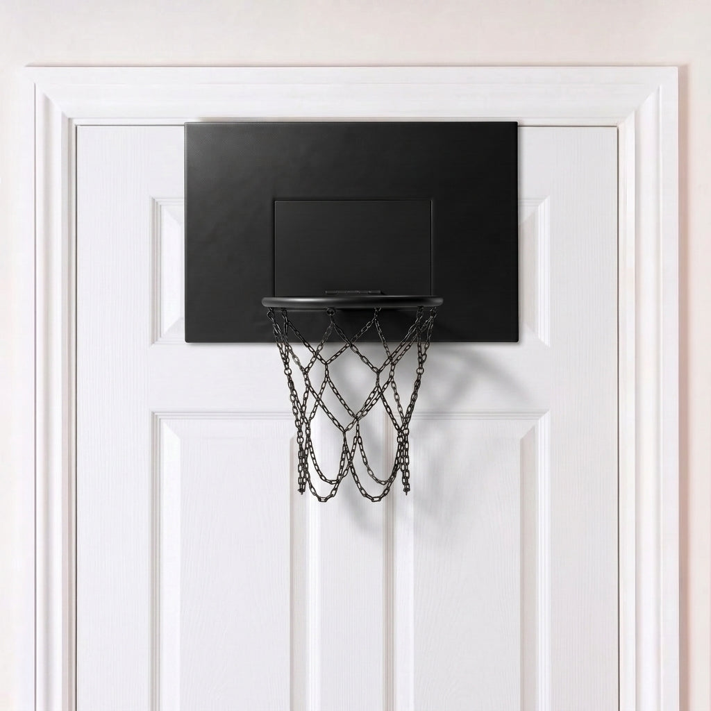 Mini Black Leather Basketball Hoop